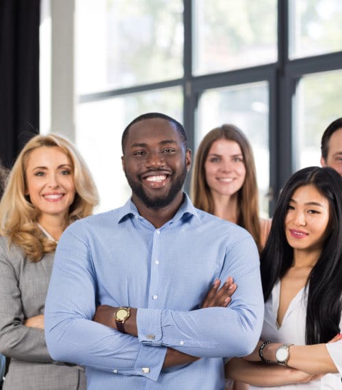 group of people smiling